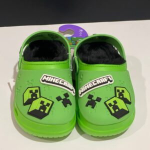 Шльопанці дитячі "Minecraft" Primark типу crocs з еко-хутром