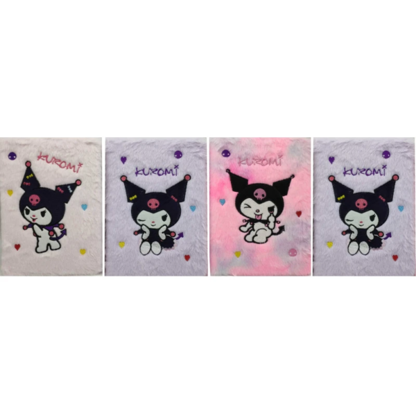 Блокнот А5 плюшевий "Kuromi" мікс 80 арк.