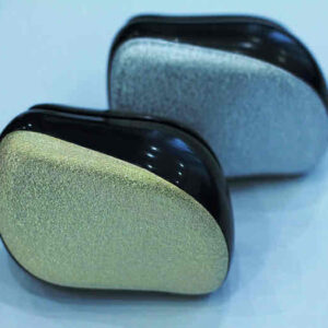 Щітка для волосся компактна «Gold & Silver» антистатична масажна з блисківками