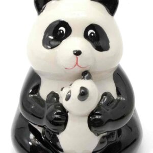 Скарбничка керамічна "Панда з дититою" 10,9х10,4х13,4 см