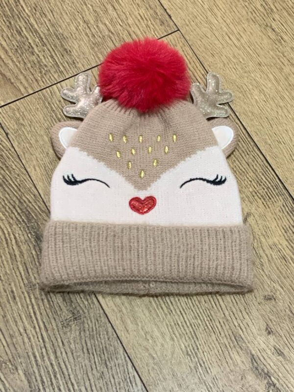 Шапка-Біні дитяча Primark "Оленя" з помпоном