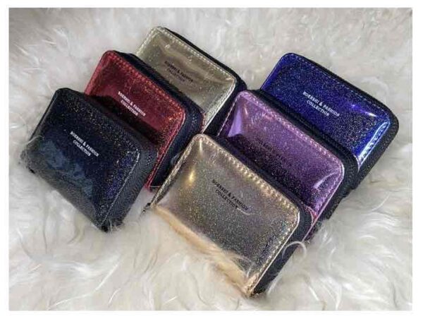 Візитниця на замочку блискучий глітер мікс кольорів