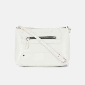 Сумочка Primark квадратна текстура крокодил з кишенею на замку біла