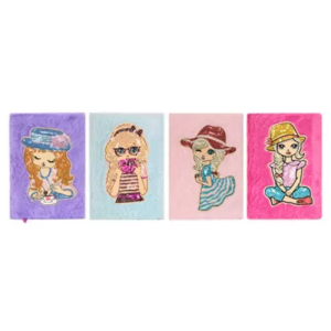 Блокнот А5 плюшевий WB "Дівчатка" 64 арк