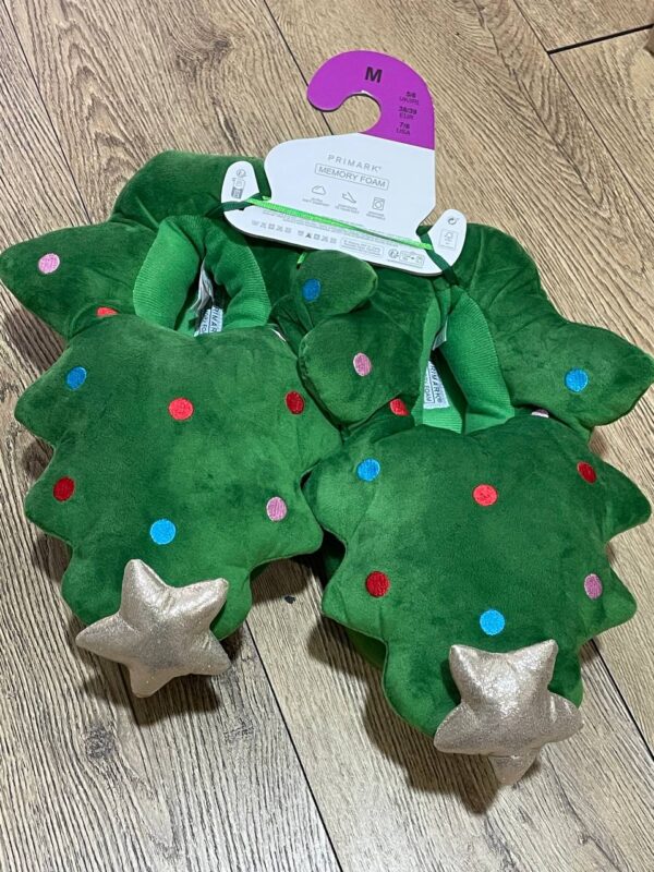 Тапочки-3D жіночі "Ялинка" Primark плюшеві