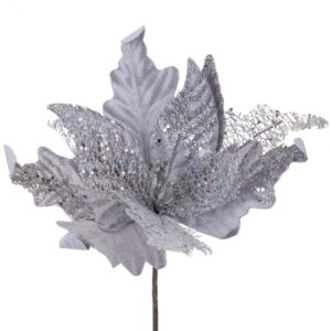 29d233fb-3b37-4dee-a616-9379bb79cfd2.jpg Декоративна квітка "Пуансетія" сіра 32 см