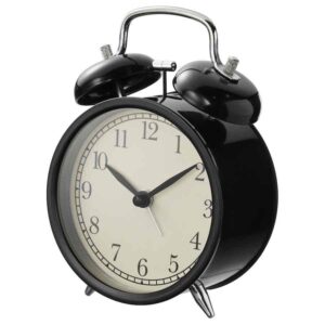 Годинник/ Будильник класичний DEKAD IKEA з кварцовим механізмом, чорний