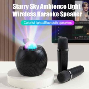 Караоке-міні дитяче Z1 з LED підсвіткою/ проектором та двома бездротовими мікрофонами