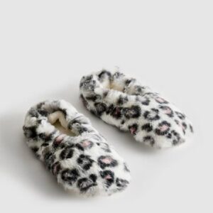 Тапочки-балетки жіночі Primark (устілка меморі) пухнасті анти-ковзання леопардові