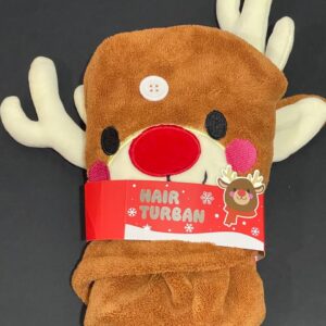 Тюрбан для сушки волосся дитячий "Оленя" Primark флісовий коричневий