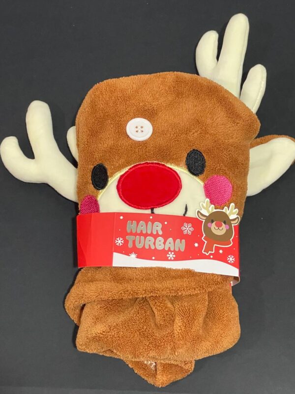 Тюрбан для сушки волосся дитячий "Оленя" Primark флісовий коричневий