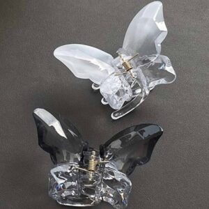 Заколка-краб для волосся "Метелик" омбре 7 см