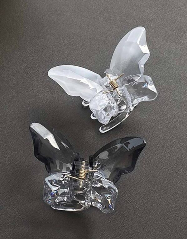 Заколка-краб для волосся "Метелик" омбре 7 см