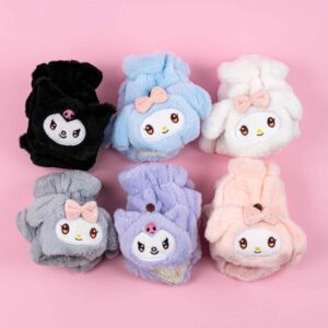 Рукавиці-мітени-трансформери дитячі "Hello Kitty&friends" плюшеві мікс кольорів