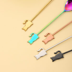 Ложка кавова "Котик сидячий" з нержавіючої сталі