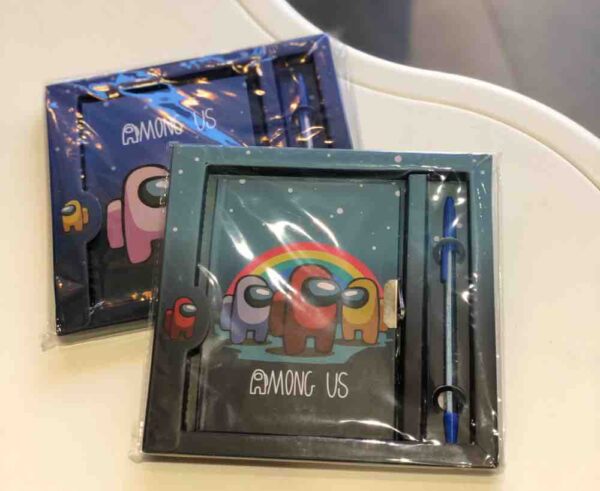 Блокнот з ручкою в подарунковій коробці "Among Us", 50 аркушів