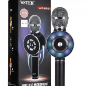 Бездротовий Мікрофон "Караоке" WS-669 світлодіодний чорний