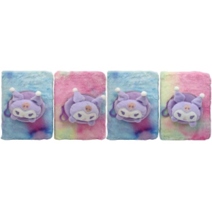 Блокнот А5 плюшевий з гаманцем "Kuromi" мікс 80 аркушів/клітинка