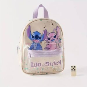 Рюкзак "Stitch" з блискітками беж