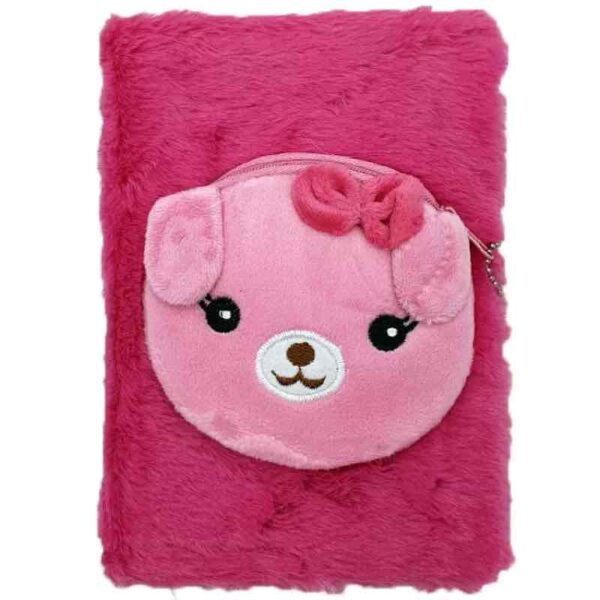 Блокнот А5 плюшевий WB "Котик" з гаманцем/кишенею 80 аркушів