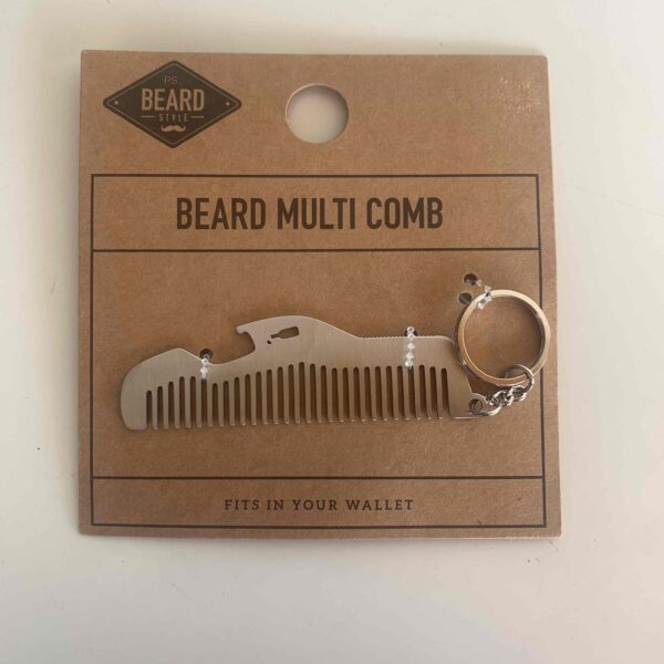 Гребінець для бороди "Beard multi comb" Primark металевий з брелком