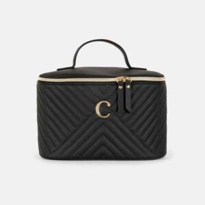 Косметичка-кейс "Буква" Primark з еко-шкіри стьобана чорна