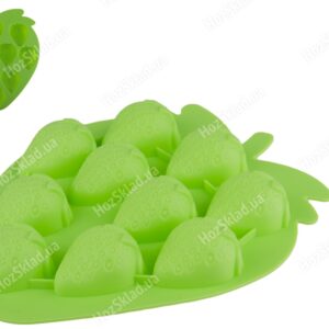 Форма для льоду силіконова "Полуниця" 18,5*15,4