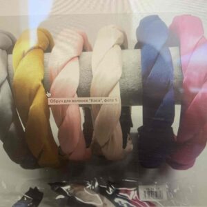 Обруч-чалма для волосся атласний "Жгут"