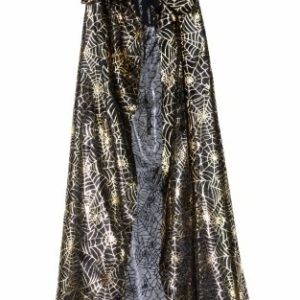 35e7772f-3f10-4b96-a859-e591e66f0de2.jpg Костюм/ Плащ на Хелловін золотистий з павутиною