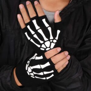 361de8ee-b63a-43e1-93bd-f5ec39a57080.jpg Рукавички-мітенки на Хелловін "Руки скелета" короткі