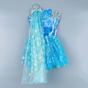 Костюм карнавальний дитячий "Сніжна Королева" спідниця та аксесуари