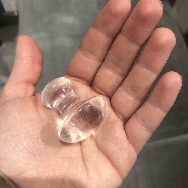 Масажер з натурального каменю Кришталь округлий об'ємний двосторонній (3,6*4 см)