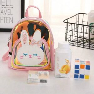 375797bd-f38a-4e21-97db-302afe7fbfea.jpg Рюкзак дитячий "Зайчик" голографічний рожевий 26*29*12