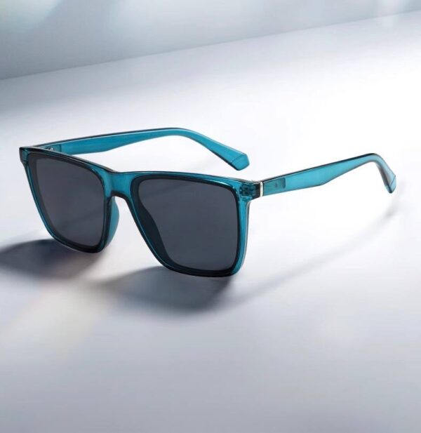 Окуляри чоловічі сонцезахисні трапеція крупна пластикова оправа (10127)