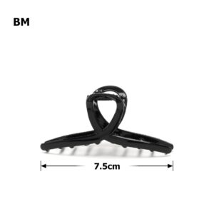 Заколка/краб для волосся "Петля" металева 7,5 см чорна