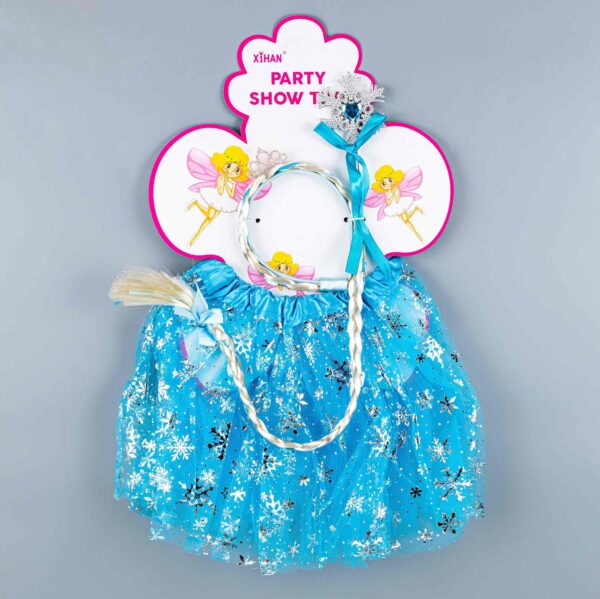 Костюм карнавальний дитячий "Frozen/ Ельза" спідниця та аксесуари