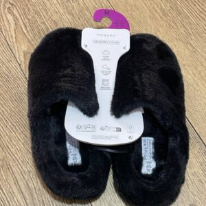 Тапочки-сабо жіночі Primark (устілка меморі) пухнасті чорні