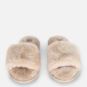Тапочки-бандо жіночі Primark плюшеві (устілка меморі) беж