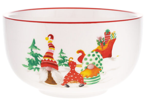 Піала керамічна "Різдвяні гноми" 13*7.5 см