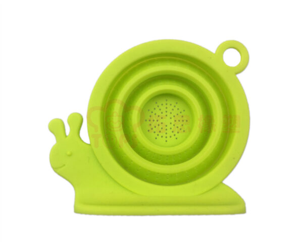 Сито для чаю силіконове складне "равлик", зелений