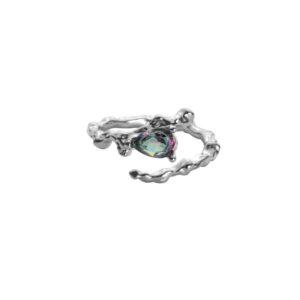 3c49b193-7ae5-4361-bafb-3d19db7b081a.jpg Каблучка жіноча геометрична абстрактна камінець хамелеон срібна (10581)