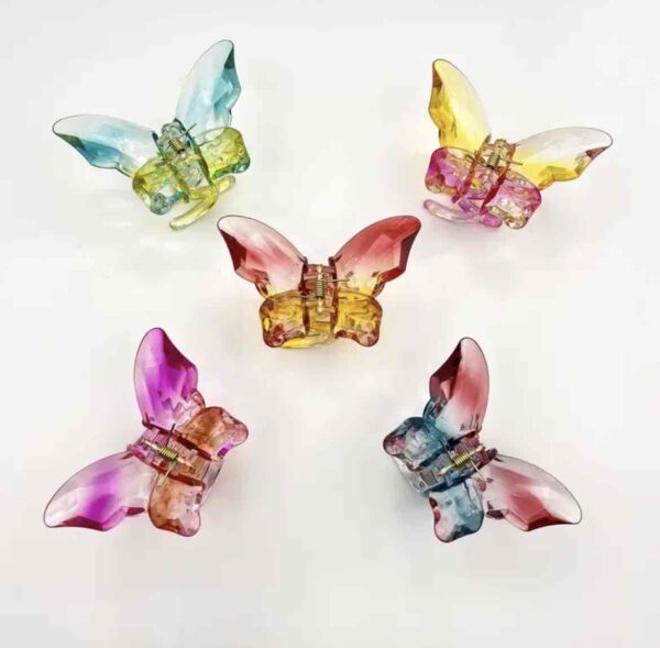 3c8ac937-02f7-47a9-bd12-93a9a77d36f1.jpg Заколка-краб для волосся "Метелик" прозоро-кольоровий