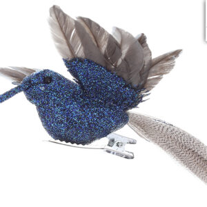 3cbbfad6-e911-4d00-b186-7c6949c1b38a.jpg Ялинкова прикраса "Пташка Колібрі" синя на кліпсі 11,5 см