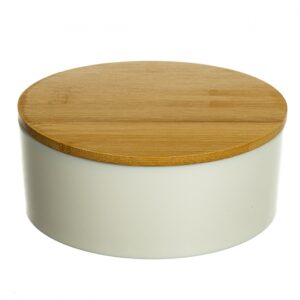 Скринька-дзеркало із бамбуковою кришкою кругла 12,2 см