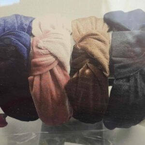 Обруч-чалма велюровий бордо/беж/рожевий/синій та ін