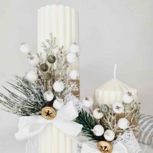 3e9d7670-c276-4d57-903e-978694418bf9.jpg Свічка інтерʼєрна Solodka "Циліндр" Новорічна формова 350 г