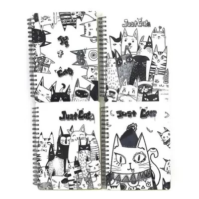 Скетчбук 197*260 крафт, JO "Cats" спір/ мікс 4/ 45 арк