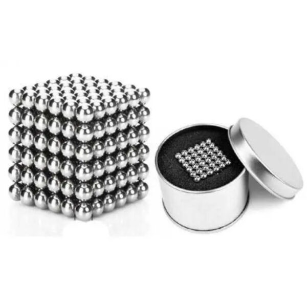 Неокуб/Neocube/Конструктор магнітний срібний 216 кульок 5 мм