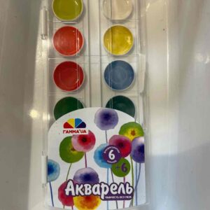 3f7ca2b2-64e0-45ab-8755-3642911fb9ee.jpg Фарби акварельні ГАММА'UA 6 кол + 6 флуор.