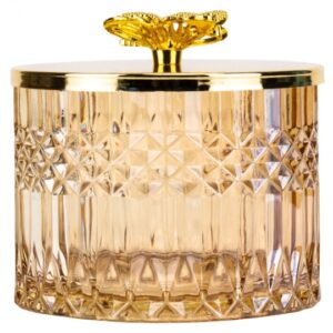 Шкатулка скляна "Гармонія" золота 10 см